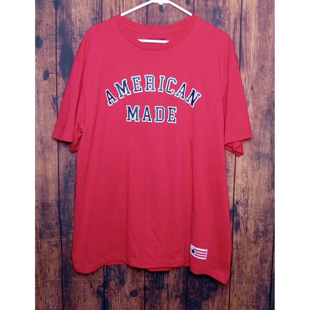 American‎ Giant Men's Short Sleeve Crew Neck T-Shirt Size XL Red Made in USA - Picture 1 of 5